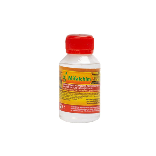 Imagine produs: Conservant alimentar pentru industria vinului (dioxid de sulf solutie 5-6%) - Disponibil pe Plantazia.ro