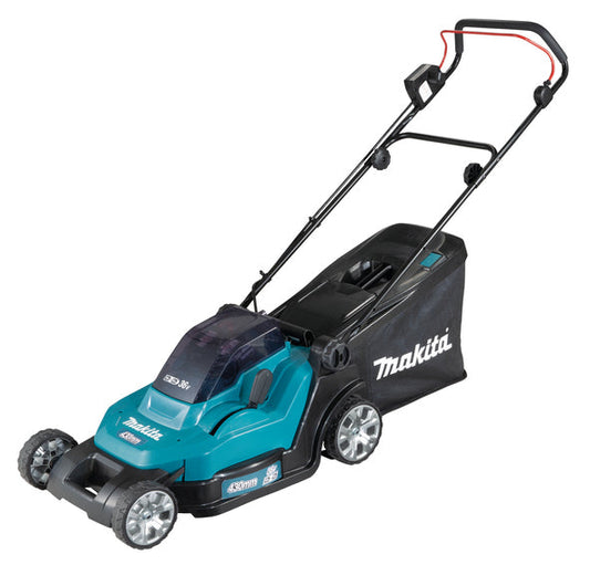 Imagine produs: Masina de tuns gazon Makita 18Vx2 DLM432 cu 2 acumulatori si statie de incarcare - Disponibil pe Plantazia.ro