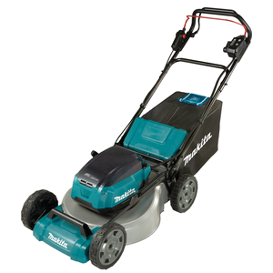 Imagine produs: Masina de tuns gazon Makita 18Vx2 DLM462 cu autopropulsie, cu 2 acumulatori si statie de incarcare - Disponibil pe Plantazia.ro