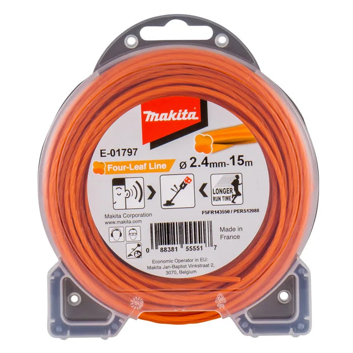Fir Motocoasa Makita Elicoidal Four-Leaf Line 2.4mm