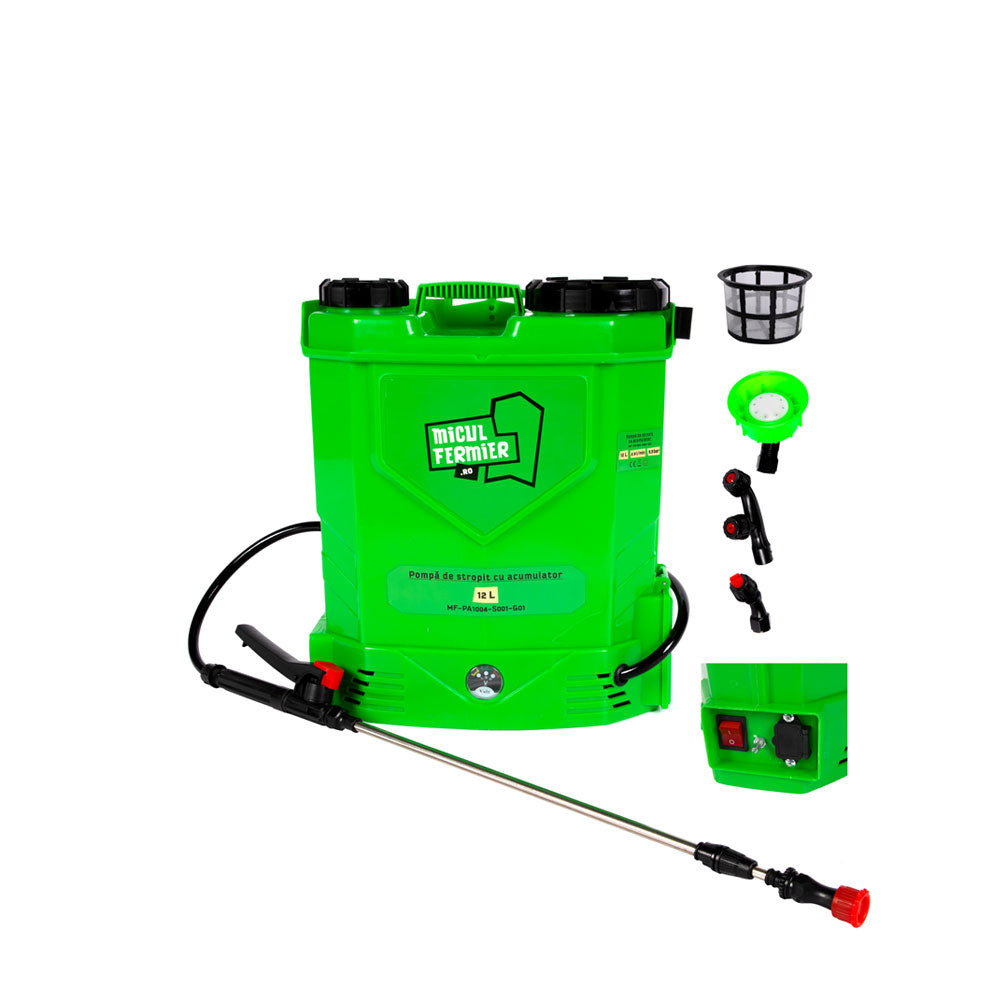 Imagine produs: Pompa de stropit cu acumulator MF-PA1004-S001-G01 12L - Disponibil pe Plantazia.ro