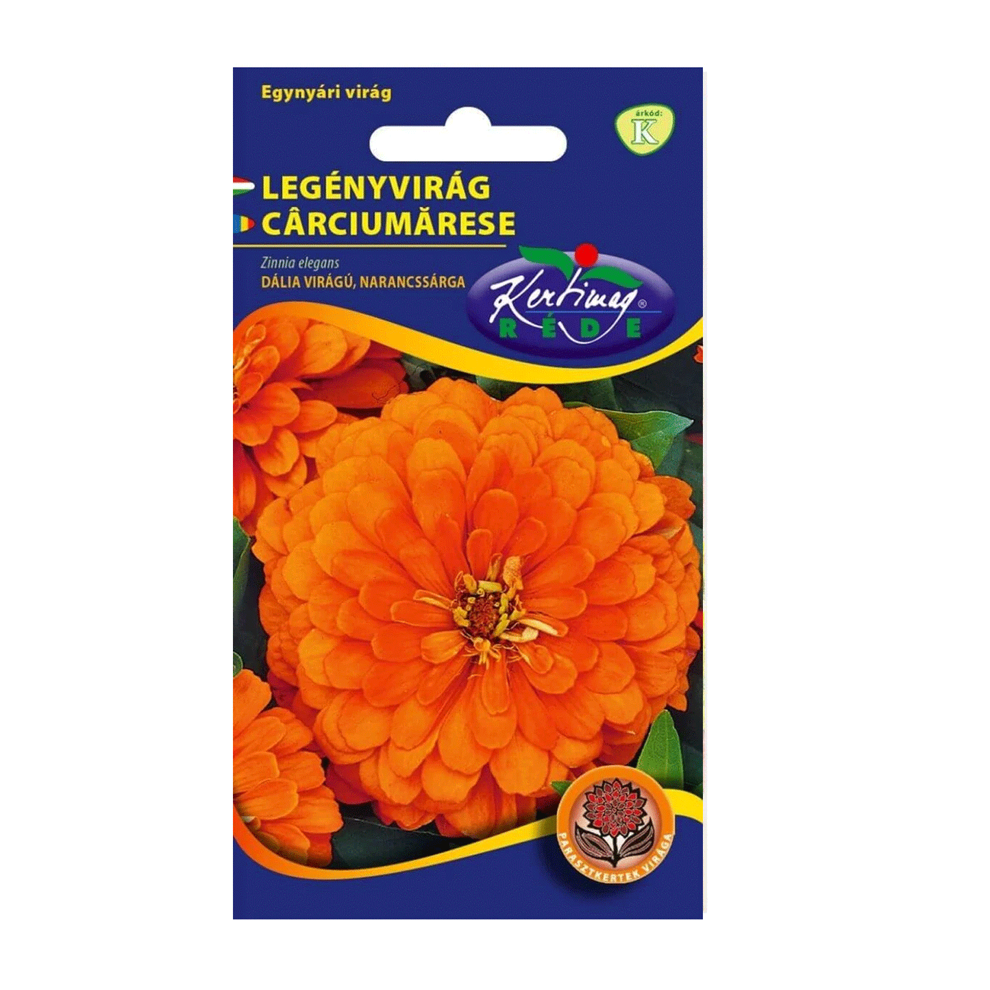 Seminte flori Carciumarese (Zinnia elegans) Portocalii 2 g