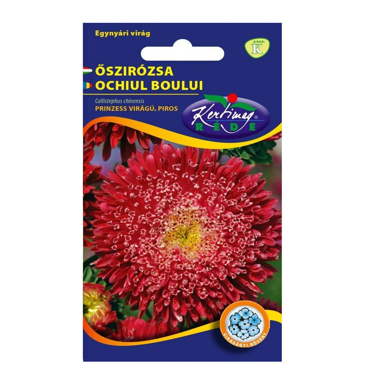 Seminte flori Ochiul Boului Princess (Callistephus Chinensis) rosu 1g