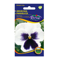 Thumbnail for Seminte flori Panselute (Viola x witrockiana) albe cu ochi albastri 0.25g