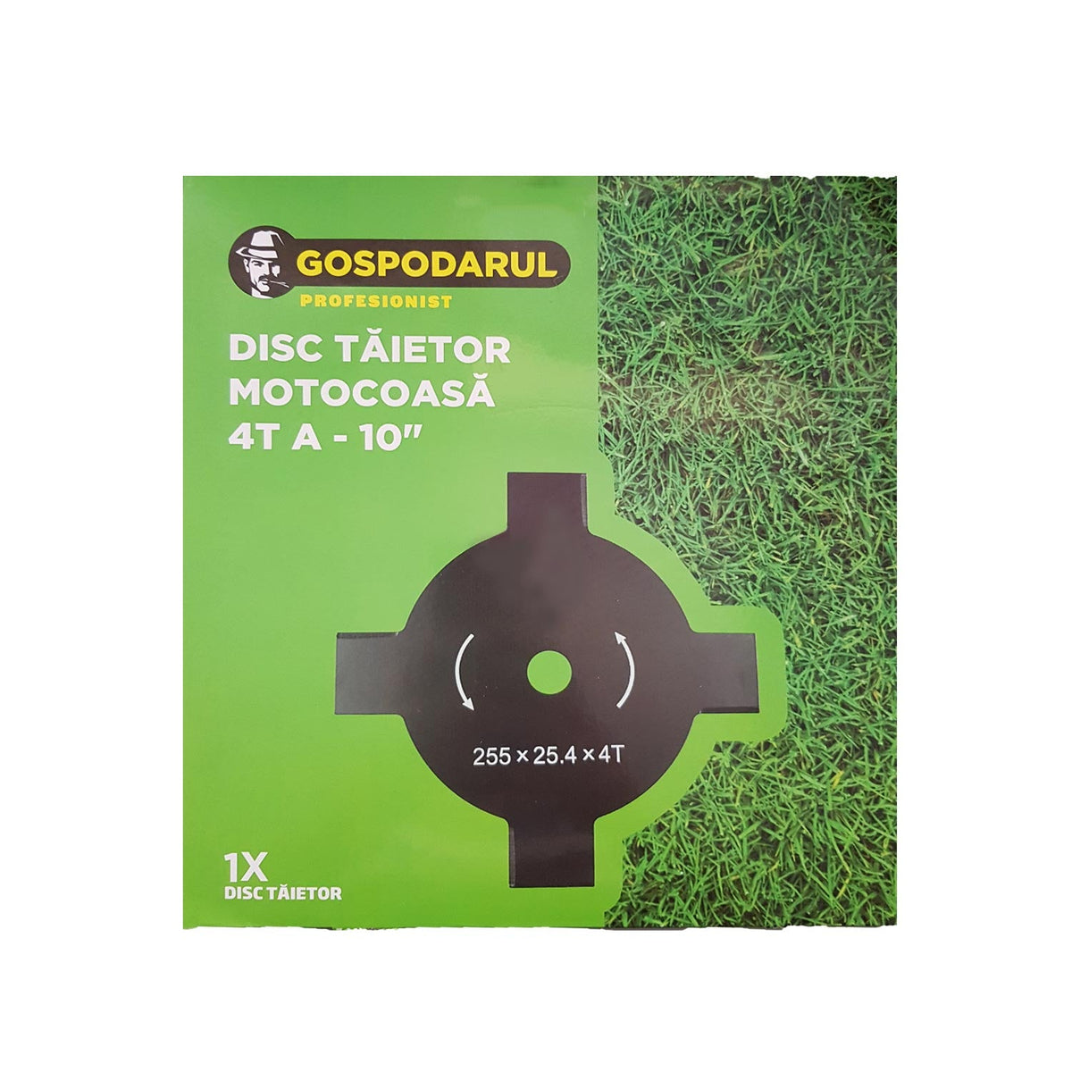 Imagine produs: Disc motocoasa cu 4 cutite 255x25.4mm - Disponibil pe Plantazia.ro