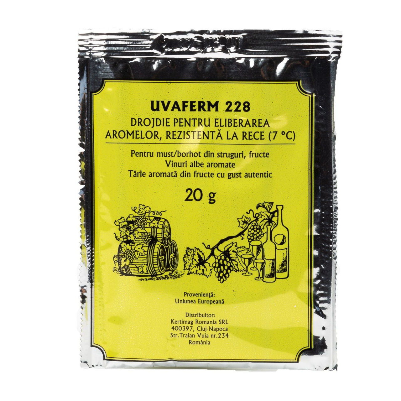 Imagine produs: Drojdie vin Uvaferm 228 20g - Disponibil pe Plantazia.ro