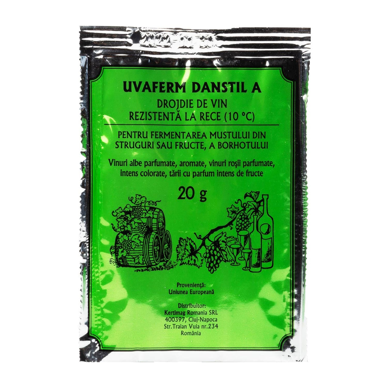 Imagine produs: Drojdie de vin Uvaferm Danstil A (20g) - Disponibil pe Plantazia.ro