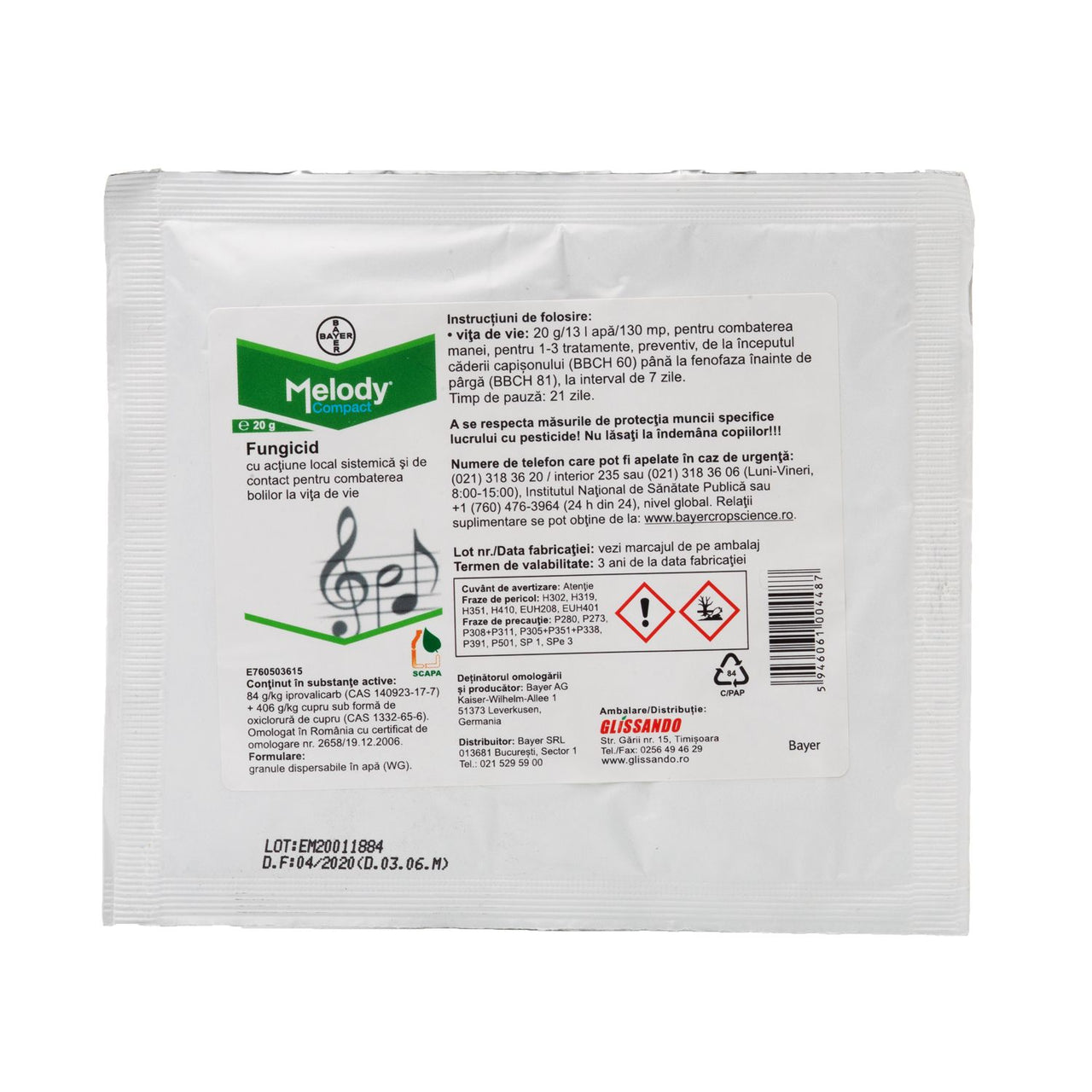 Fungicid Melody Compact 49WG (20g, 200g)