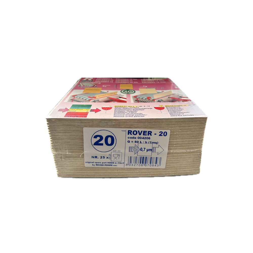 Imagine produs: Placi filtrante pentru filtru vin Colombo (0, 4, 8, 12, 16, 20, 24) - Disponibil pe Plantazia.ro