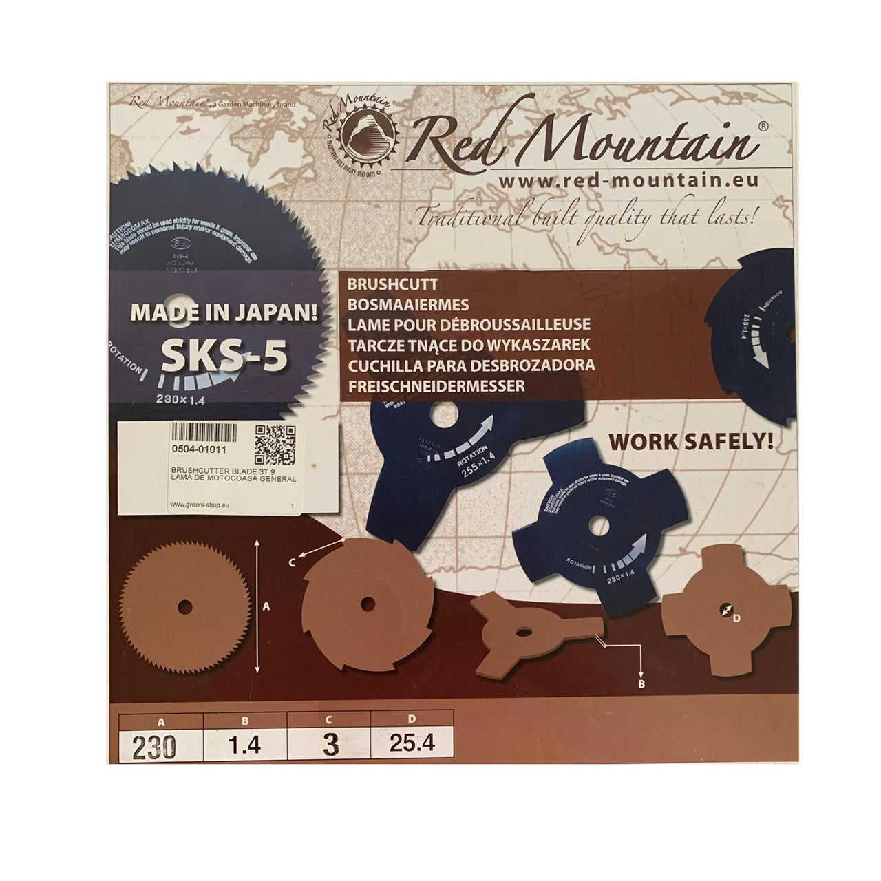 Imagine produs: Disc motocoasa otel cu 3 dinti 230x25.4mm - Disponibil pe Plantazia.ro