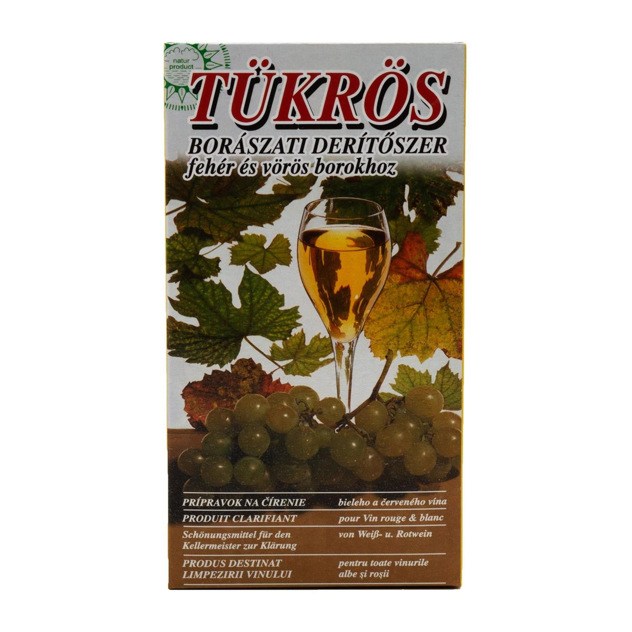 Imagine produs: Tukros - solutie pentru limpezirea vinului alb sau rosu 400g - Disponibil pe Plantazia.ro