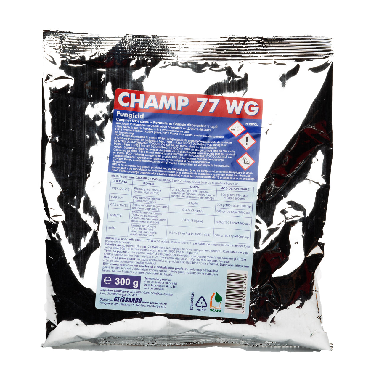 Fungicid Champ 77WG (30g, 300g, 1kg)