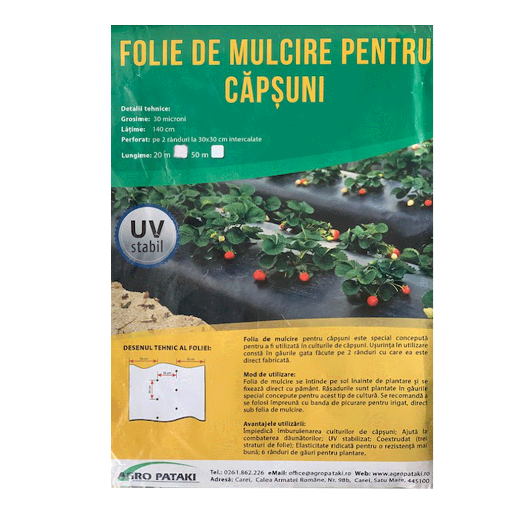 Folie de Mulcire pentru capsuni